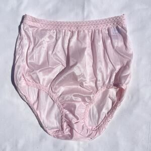 Vtg Maidenform Wise Buys Silky Granny Panties Mushroom Gusset Pink 5 USA 40614